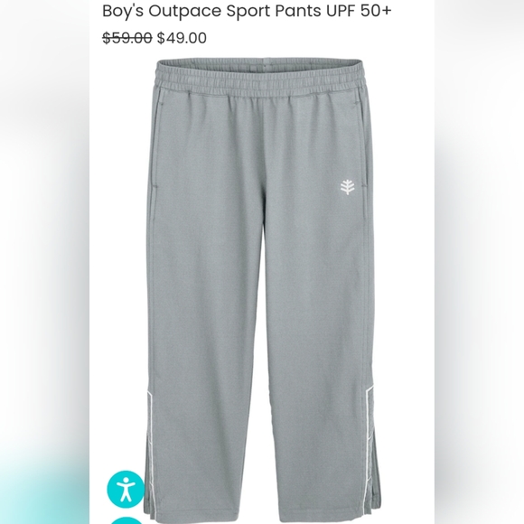 ! COOLIBAR Boy's Outpace Sport Pants UPF 50+, size S for 6Y - Picture 2 of 13